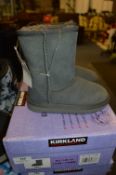 *Childs Grey Sheepskin Boots Size 10
