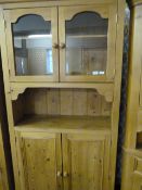 PINE KITCHEN DISPLAY CABINET