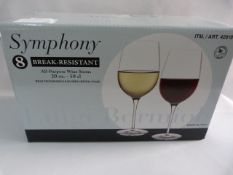 *BREAK RESISTANT WINE GLASSES 8PK