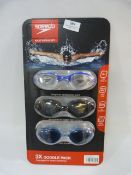 *Pack of 3 Speedo Adult Swimming Goggles
