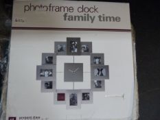 EIGHT PHOTO FRAME CLOCKS