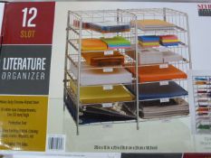 *CHROME 12 SLOT LITERATURE ORGANISER