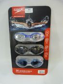 *Pack of 3 Speedo Adult Swimming Goggles