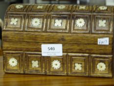 Dome Topped Carved Wood Trinket Box