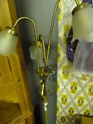 BRASS THREE BRANCH STANDARD LAMP
