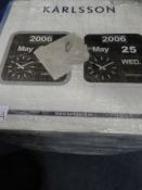 FIVE MINI FLIP WALL CLOCKS