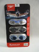 *SPEEDO ADULT GOGGLES 3PK