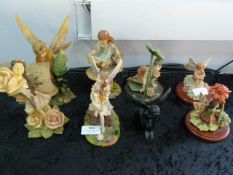 EIGHT FLOWER FAIRY ORNAMENTS