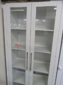 *WHITE GLAZED DISPLAY CABINET