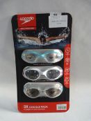 *SPEEDO ADULT GOGGLES 3PK