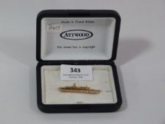 ROYAL YACHT BRITANNIA CRUISELINER BROACH WITH INSET STONES