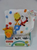 *FISHER PRICE BLANKET & RATTLE 4PC SET