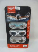 *3 Speedo Adult Swimming Goggles