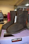 *Childs Chocolate Brown Sheepskin Boots Size 1
