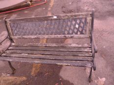 Garden Bench Seat with Cast Iron Ends