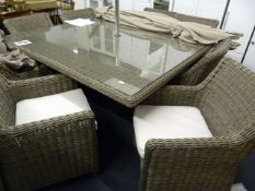 *NEPTUNE SQUARE 10PC WICKER PATIO SET