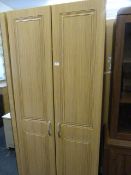 *LIGHT OAK DOUBLE WARDROBE