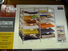 *12 Slot Literature Organiser Shelving Unit
