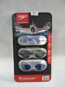 *SPEEDO ADULT GOGGLES 3PK