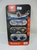 *3 Speedo Adult Swimming Goggles