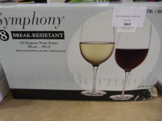 *BREAK RESISTANT WINE GLASSES 8PK