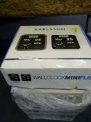 SIX MINI FLIP WALL CLOCKS