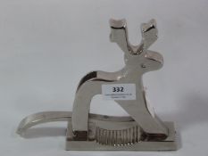 CHROME REINDEER NUTCRACKER