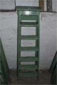 *Set of Six Tread Wood Platform Steps