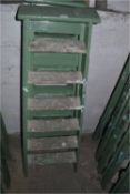 *Set of Six Tread Wood Platform Steps