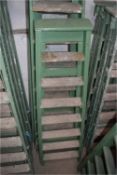 *Pair of Seven Tread Wood Platform Steps