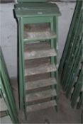 *Set of Six Tread Wood Platform Steps
