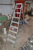 *Pair of Youngman Seven Tread Aluminium Platform Steps