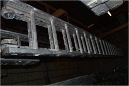 *Forty Two Rung Aluminium Double Extending Ladder