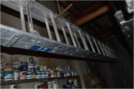 *Twenty Six Rung Aluminium Double Extending Ladder
