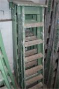 *Pair of Six Tread Wood Platform Steps