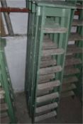 *Pair of Seven Tread Wood Platform Steps