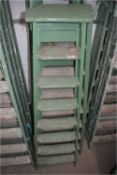 *Pair of Seven Tread Wood Platform Steps