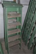 *Set of Six Tread Wood Platform Steps
