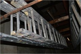 *Eighteen Rung Aluminium Double Extending Ladder