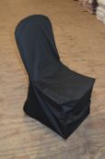*Twenty Five Polycotton Banqueting Chair Covers (Black and White)