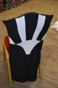 *Twenty Five Polycotton Banqueting Chair Covers (Black and White)