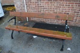 Garden Bench with Cast Iron End