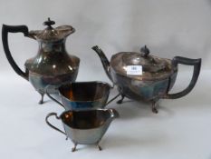 Silver Plated Four Piece Tea Set