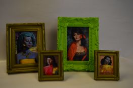 Four Small Tretchikoff Framed Prints
