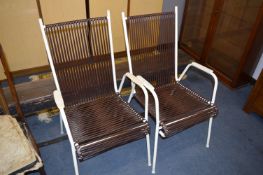 Pair of Homa Made in Denmark Tubular Metal Lounge Chairs