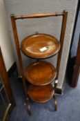 Mahogany Folding Cake Stand