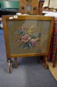Folding Table Firescreen with Woolwork Top