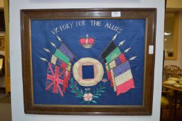 WWI Framed Tapestry 