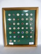 Framed Golf Club Pin Badges