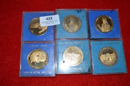 Collection of Six William Wilberforce Bronze Coins